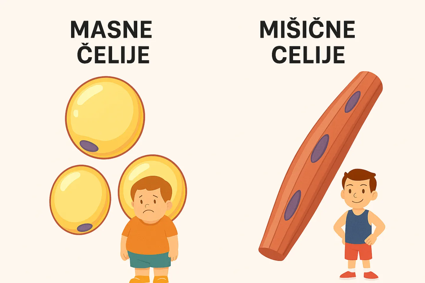 Masne ćelije VS Mišićne ćelije